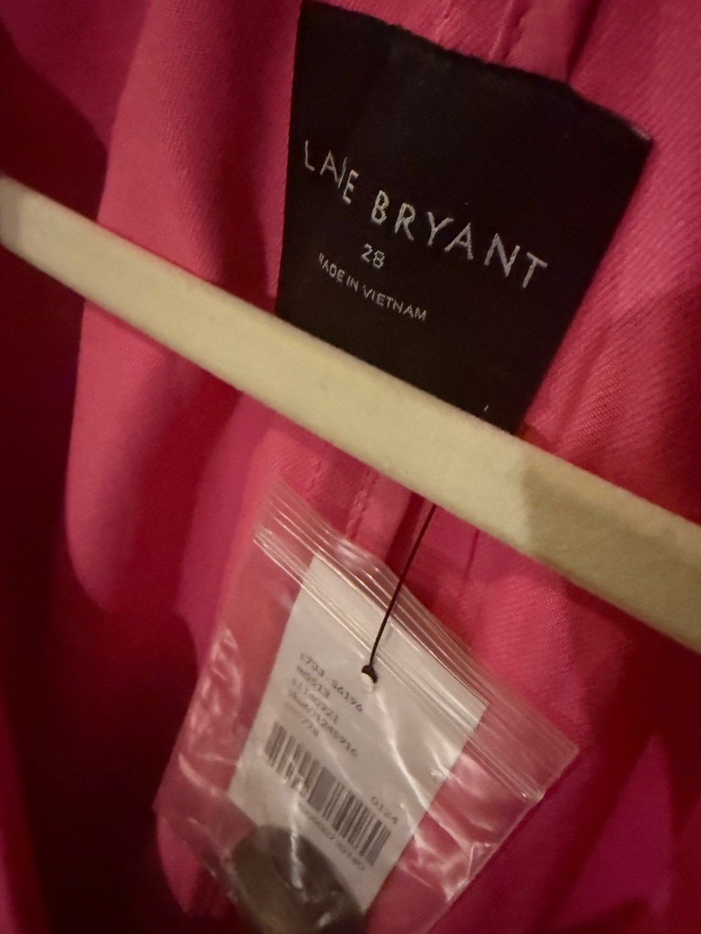 Lane Bryant Plus Pink Maxi Trench Coat Sz 28 Belted Double Breasted Longline NWT - Picture 4 of 5